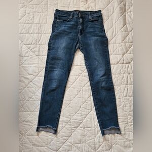 Just Black - Dark Blue Denim -Rough Cuff Jeans  Size 28